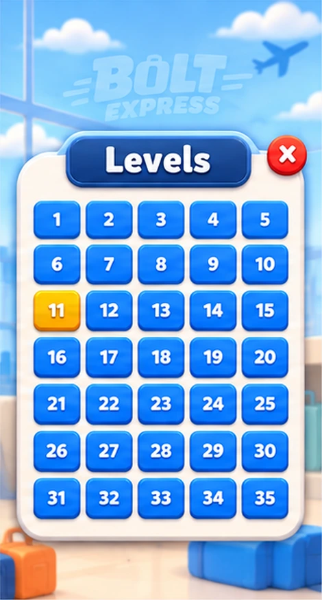 Pin & Go! level selection screen